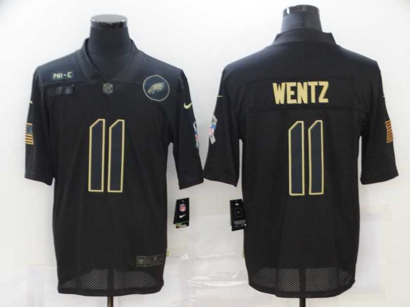 Nike Eagles 11 Carson Wentz Black 2020 Salute To Service Limited Jersey,We sell and wholesale Nike Eagles 11 Carson Wentz Black 2020 Salute To Service Limited Jersey on line form chian!
